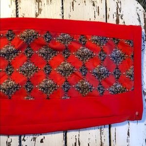 Women’s XOXO red pencil skirt